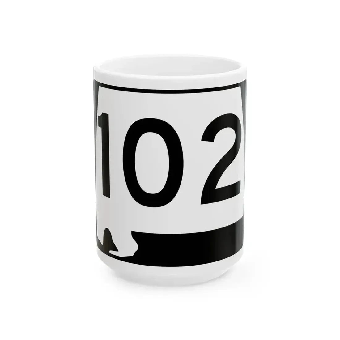 Alabama 102 (Alabama) (Road Sign) White Coffee Mug 15oz - Go Mug Yourself