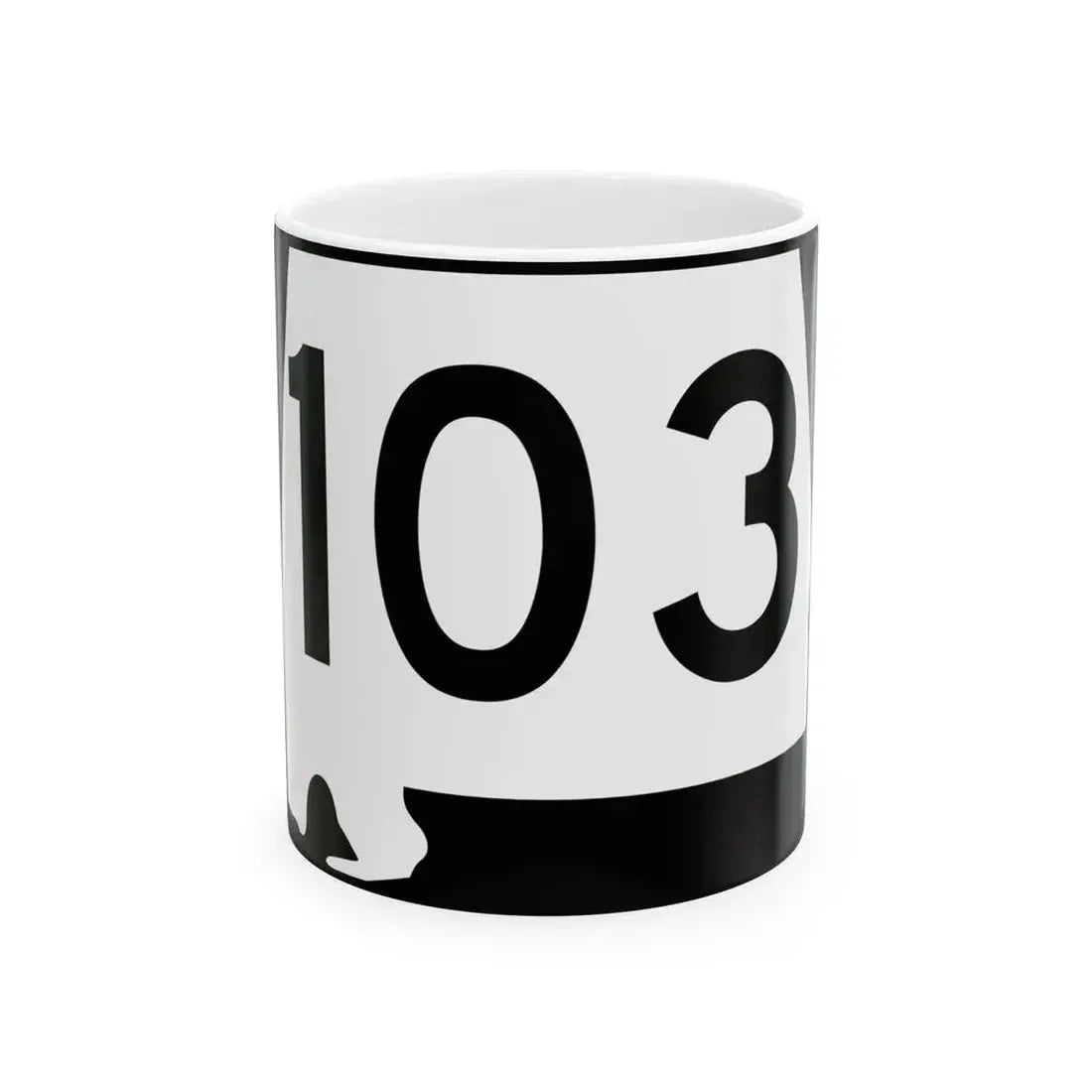 Alabama 103 (Alabama) (Road Sign) White Coffee Mug 11oz - Go Mug Yourself