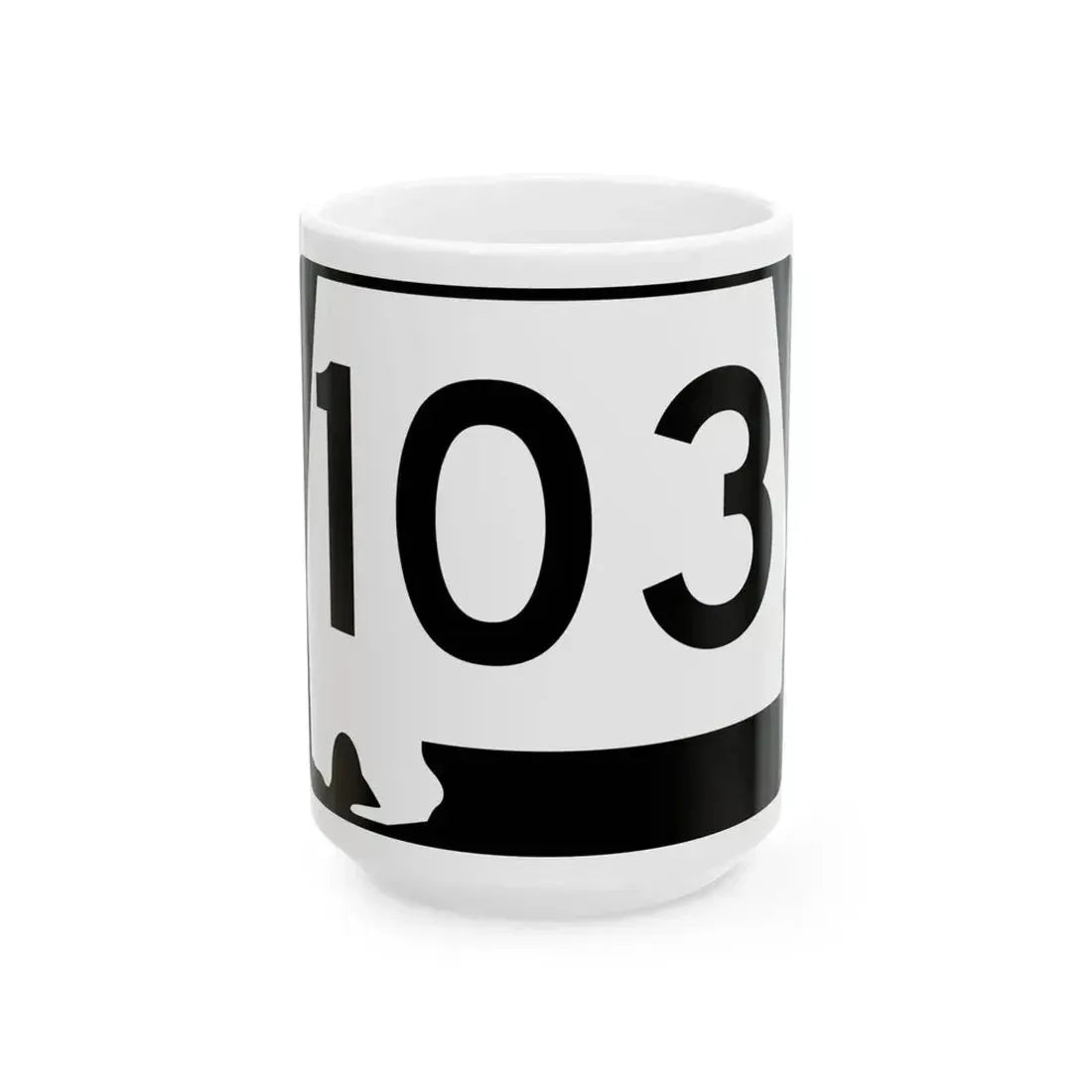 Alabama 103 (Alabama) (Road Sign) White Coffee Mug 15oz - Go Mug Yourself