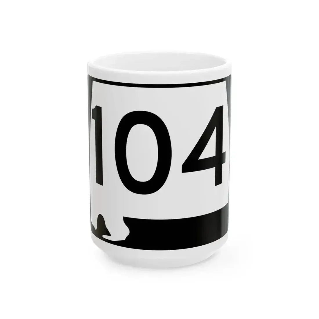 Alabama 104 (Alabama) (Road Sign) White Coffee Mug 15oz - Go Mug Yourself