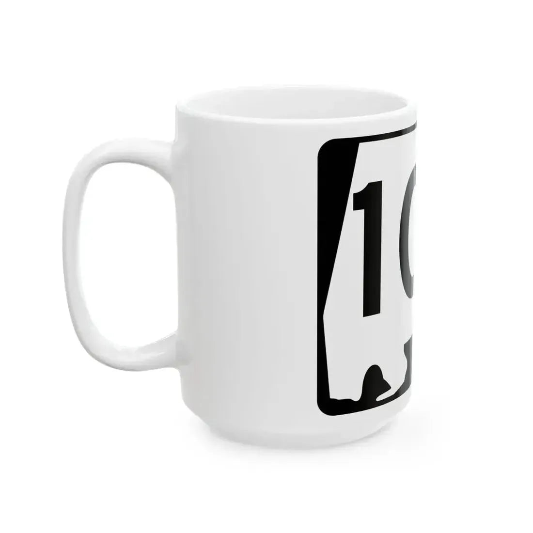 Alabama 104 (Alabama) (Road Sign) White Coffee Mug - Go Mug Yourself