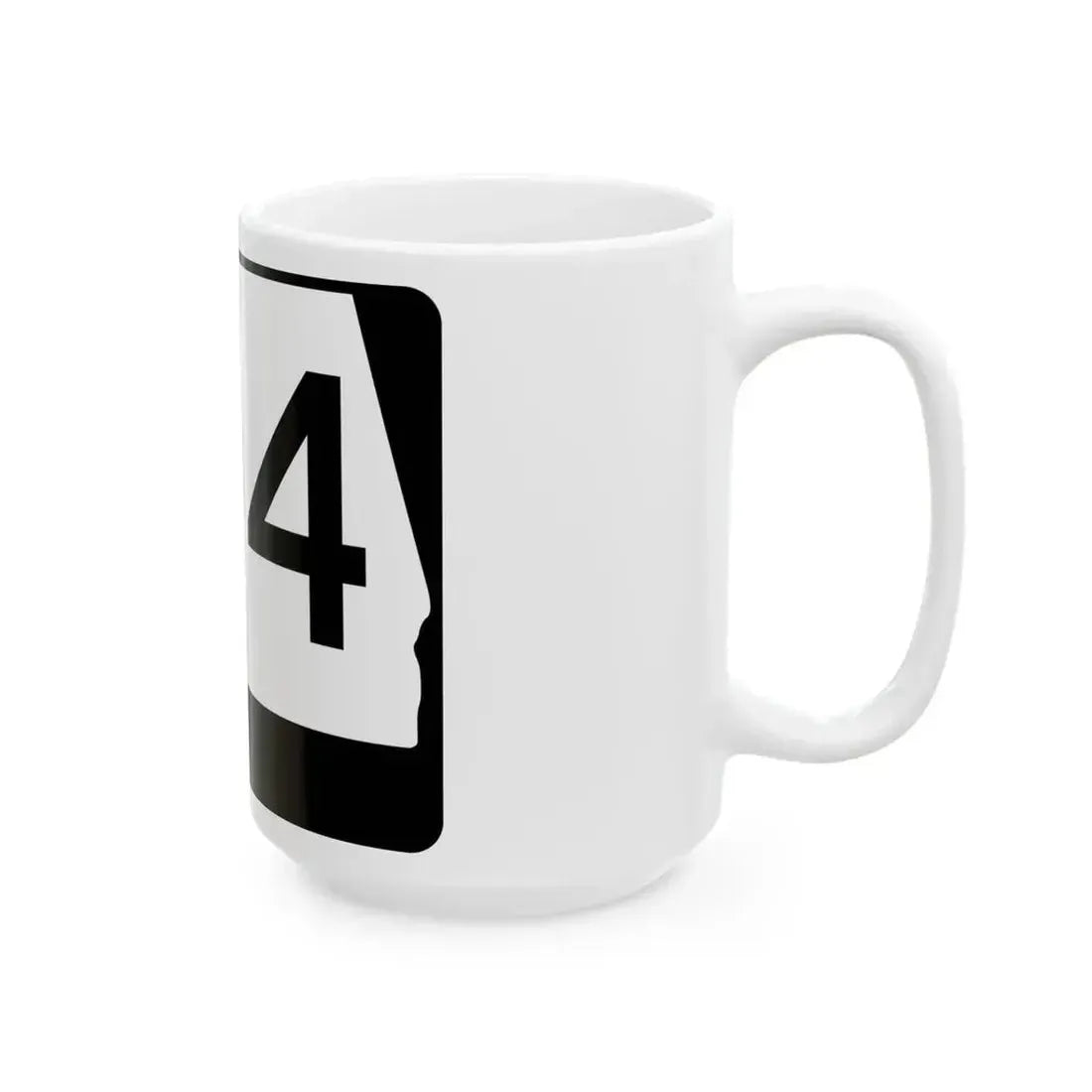 Alabama 104 (Alabama) (Road Sign) White Coffee Mug - Go Mug Yourself