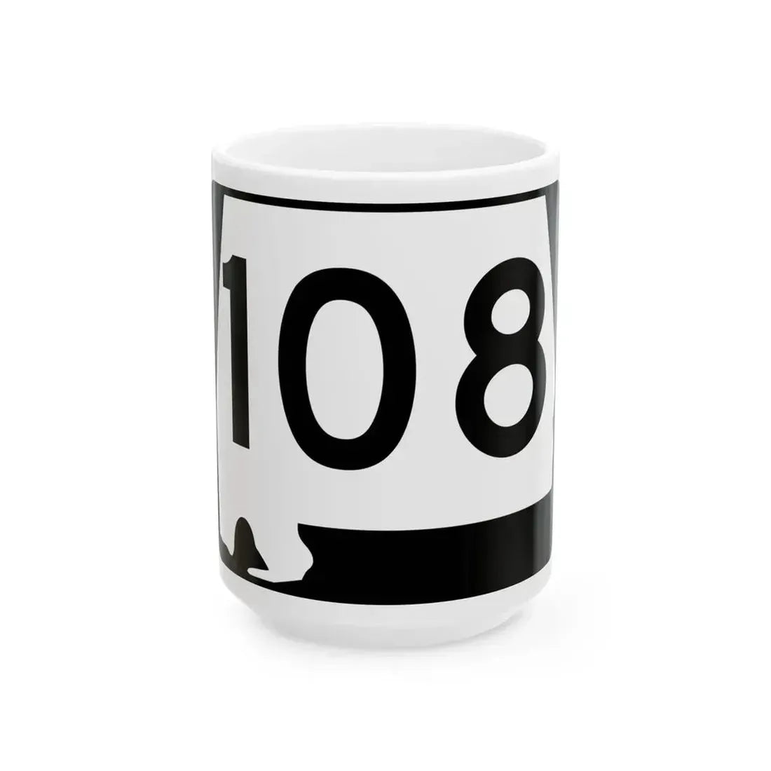 Alabama 108 (Alabama) (Road Sign) White Coffee Mug 15oz - Go Mug Yourself