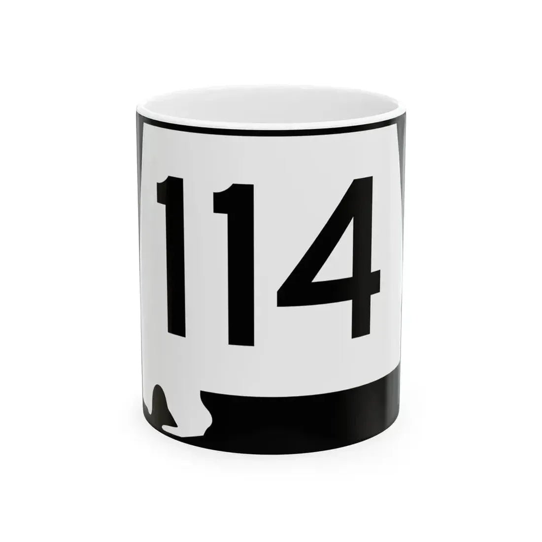 Alabama 114 (Alabama) (Road Sign) White Coffee Mug 11oz - Go Mug Yourself
