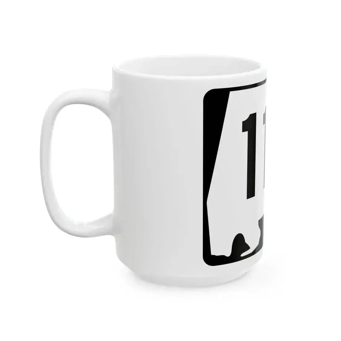 Alabama 114 (Alabama) (Road Sign) White Coffee Mug - Go Mug Yourself