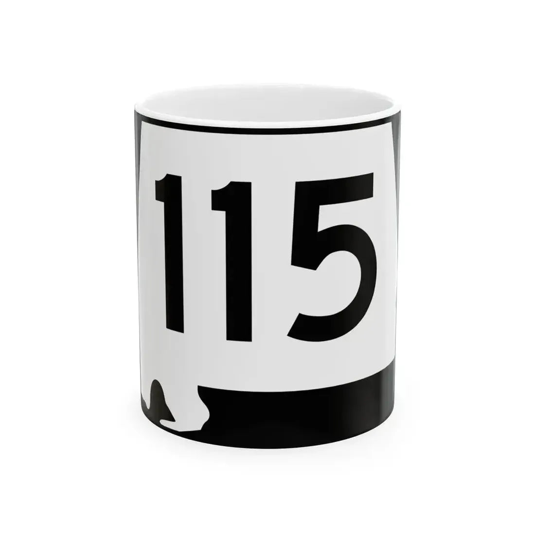 Alabama 115 (Alabama) (Road Sign) White Coffee Mug 11oz - Go Mug Yourself