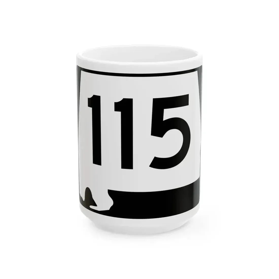Alabama 115 (Alabama) (Road Sign) White Coffee Mug 15oz - Go Mug Yourself