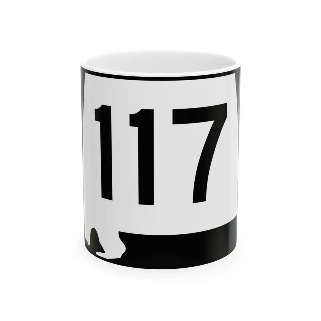Alabama 117 (Alabama) (Road Sign) White Coffee Mug 11oz - Go Mug Yourself