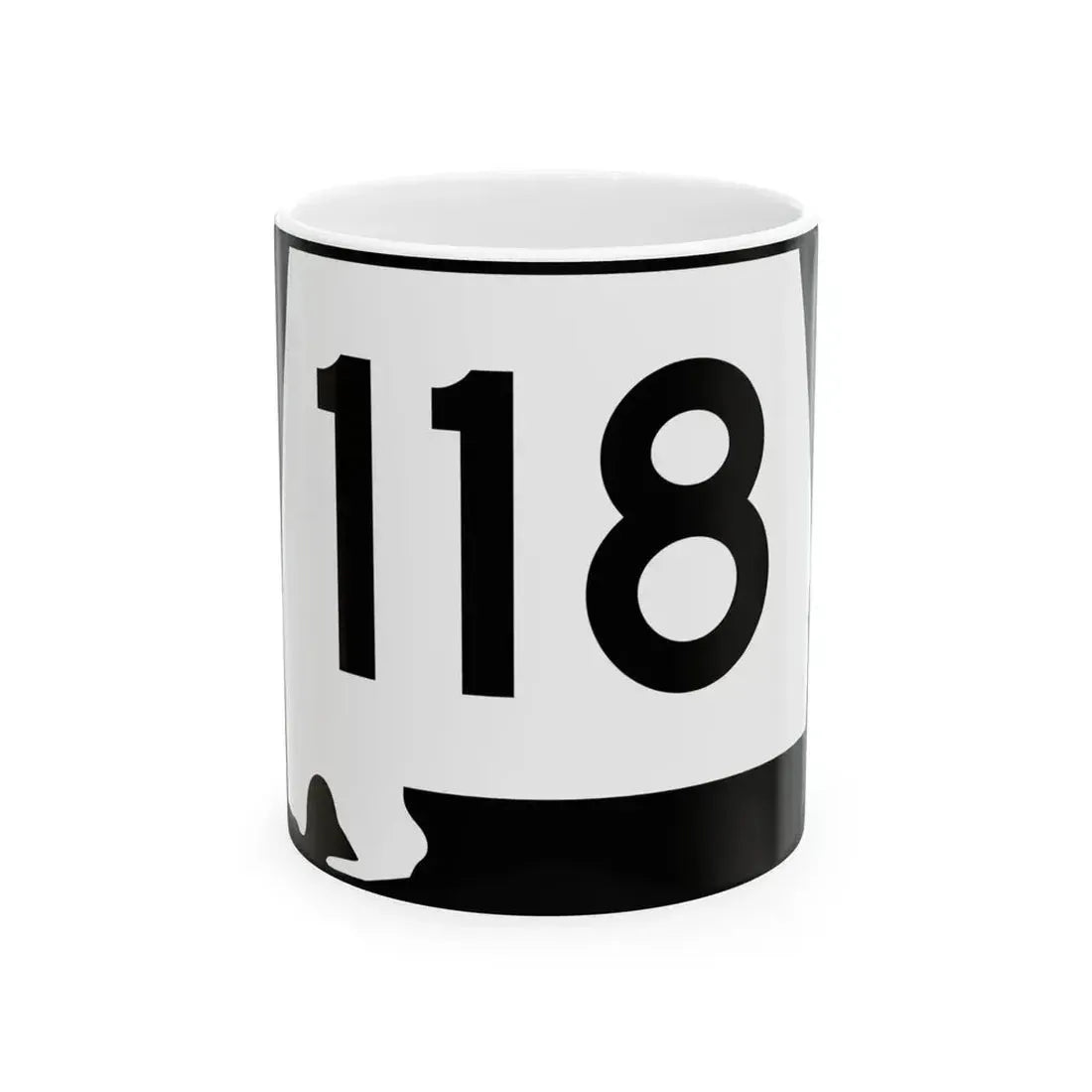 Alabama 118 (Alabama) (Road Sign) White Coffee Mug 11oz - Go Mug Yourself