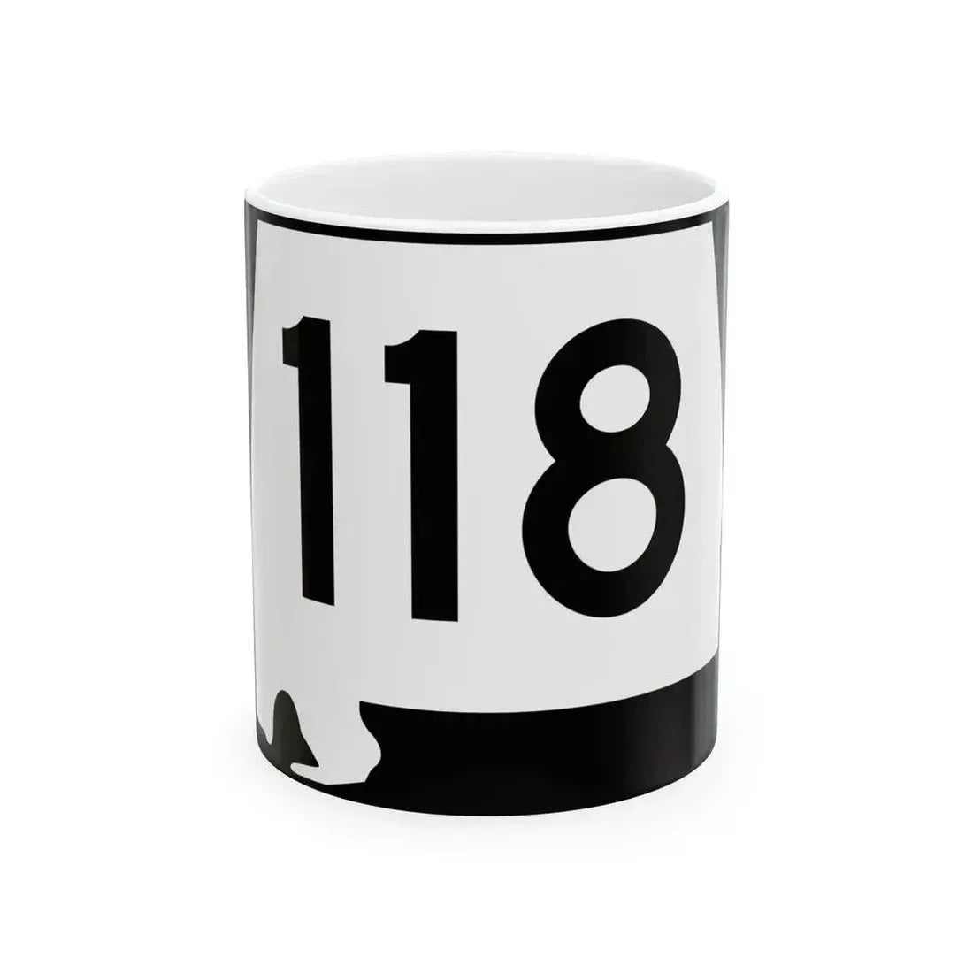 Alabama 118 (Alabama) (Road Sign) White Coffee Mug - Go Mug Yourself