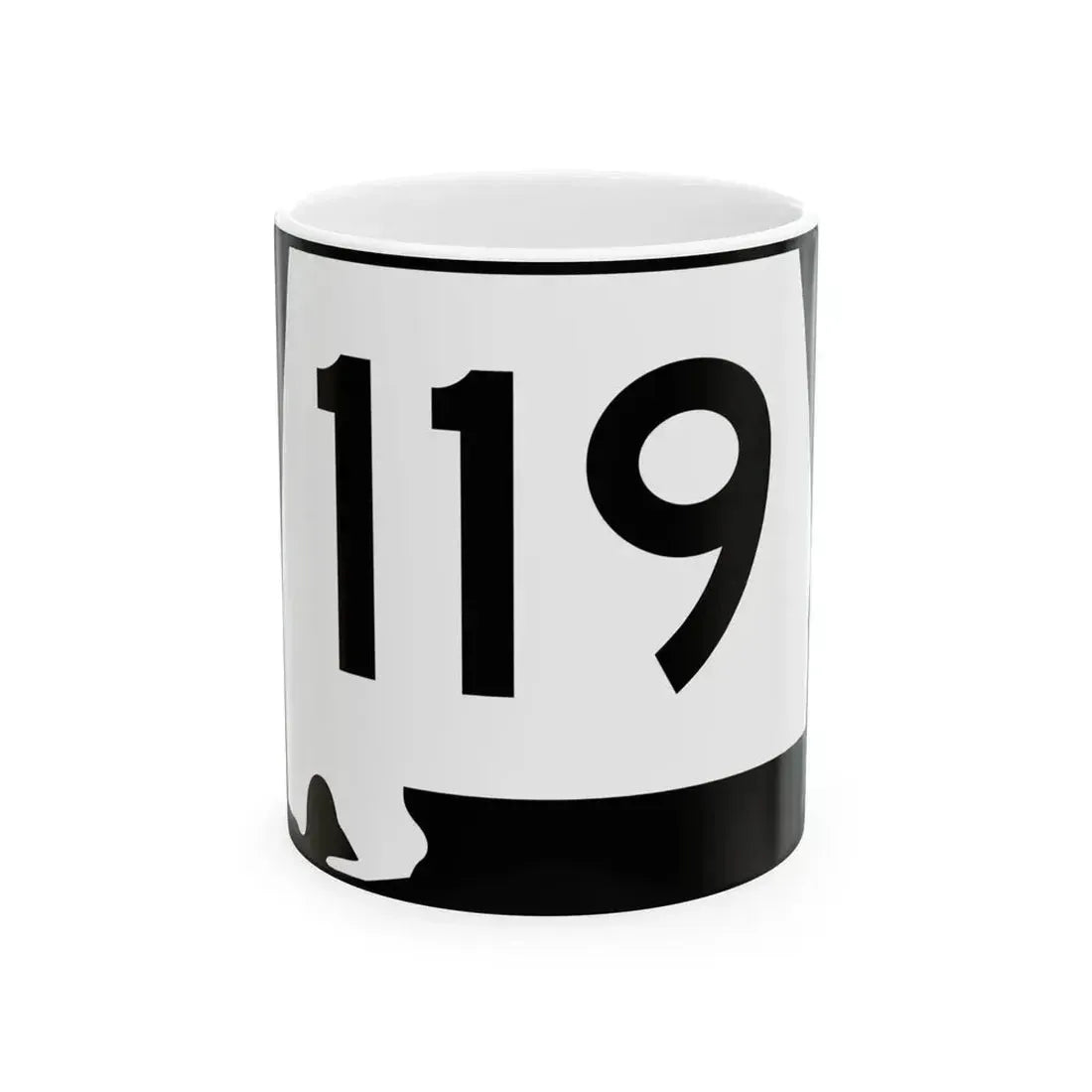 Alabama 119 (Alabama) (Road Sign) White Coffee Mug 11oz - Go Mug Yourself