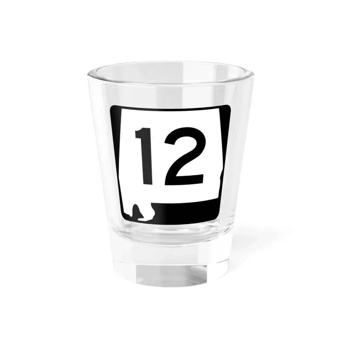 Alabama 12 (Alabama) (Road Sign) Shot Glass 1.5oz 1.5oz - Go Mug Yourself