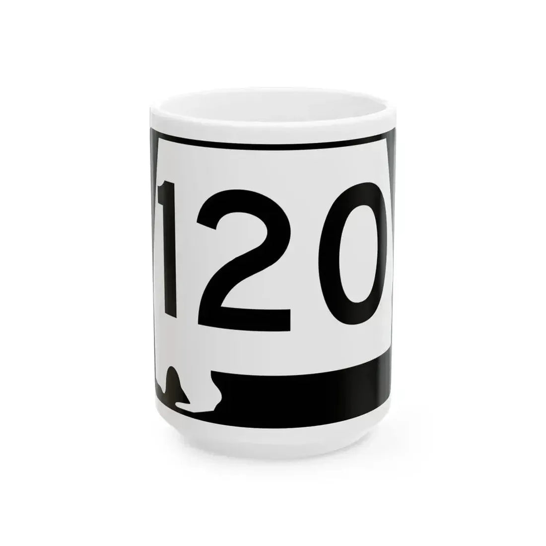 Alabama 120 (Alabama) (Road Sign) White Coffee Mug 15oz - Go Mug Yourself