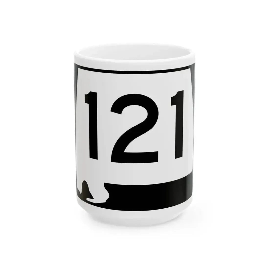 Alabama 121 (Alabama) (Road Sign) White Coffee Mug 15oz - Go Mug Yourself
