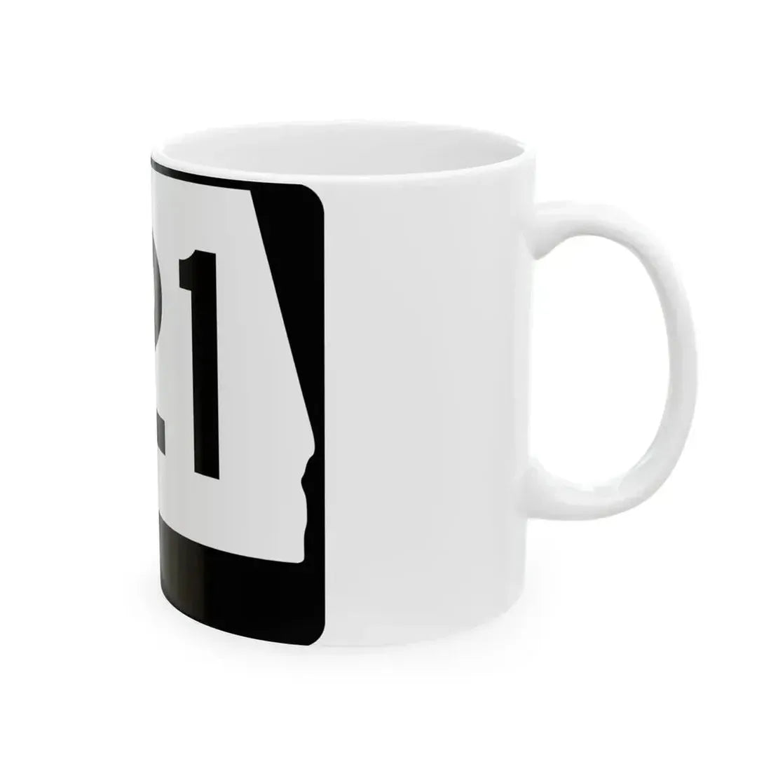 Alabama 121 (Alabama) (Road Sign) White Coffee Mug - Go Mug Yourself