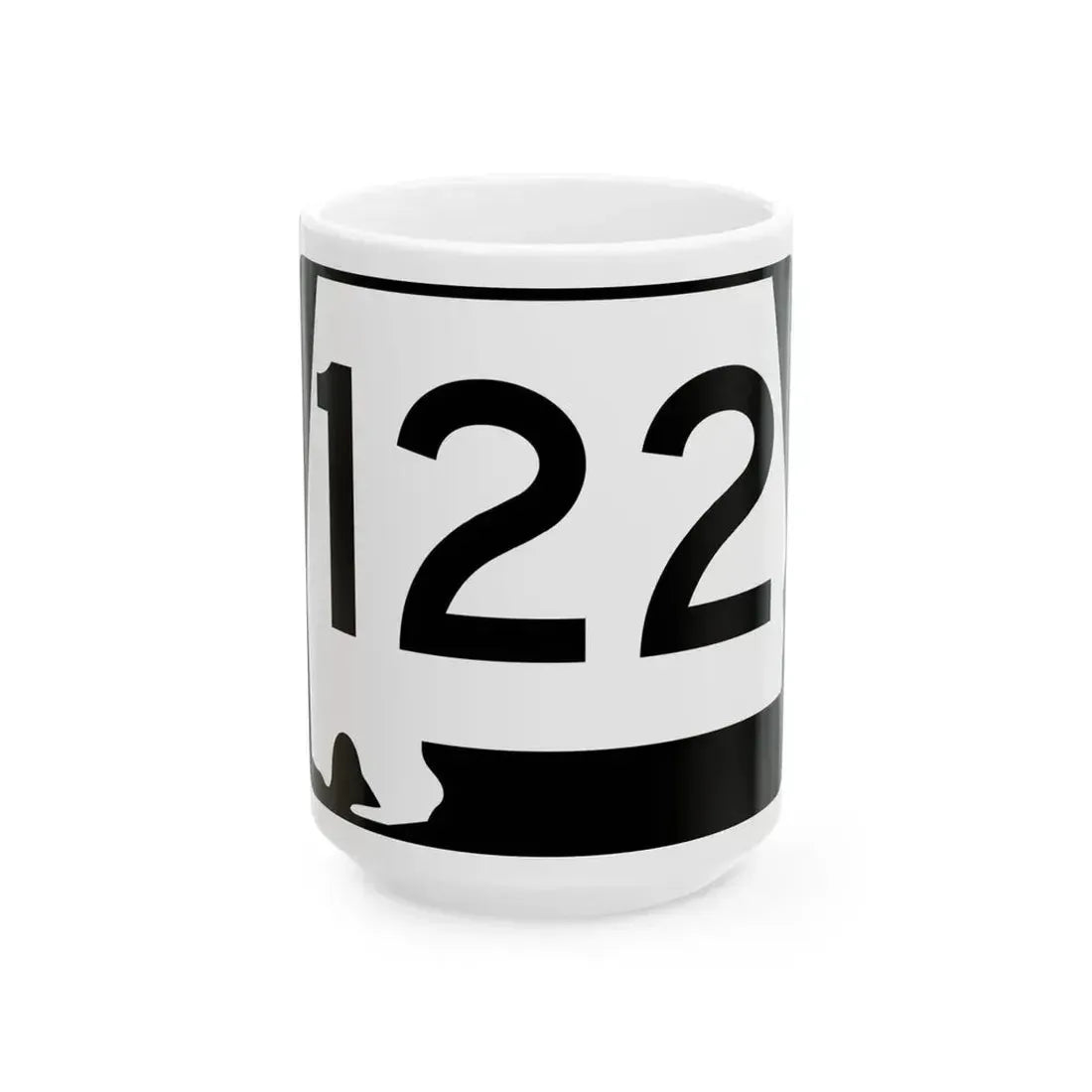 Alabama 122 (Alabama) (Road Sign) White Coffee Mug 15oz - Go Mug Yourself