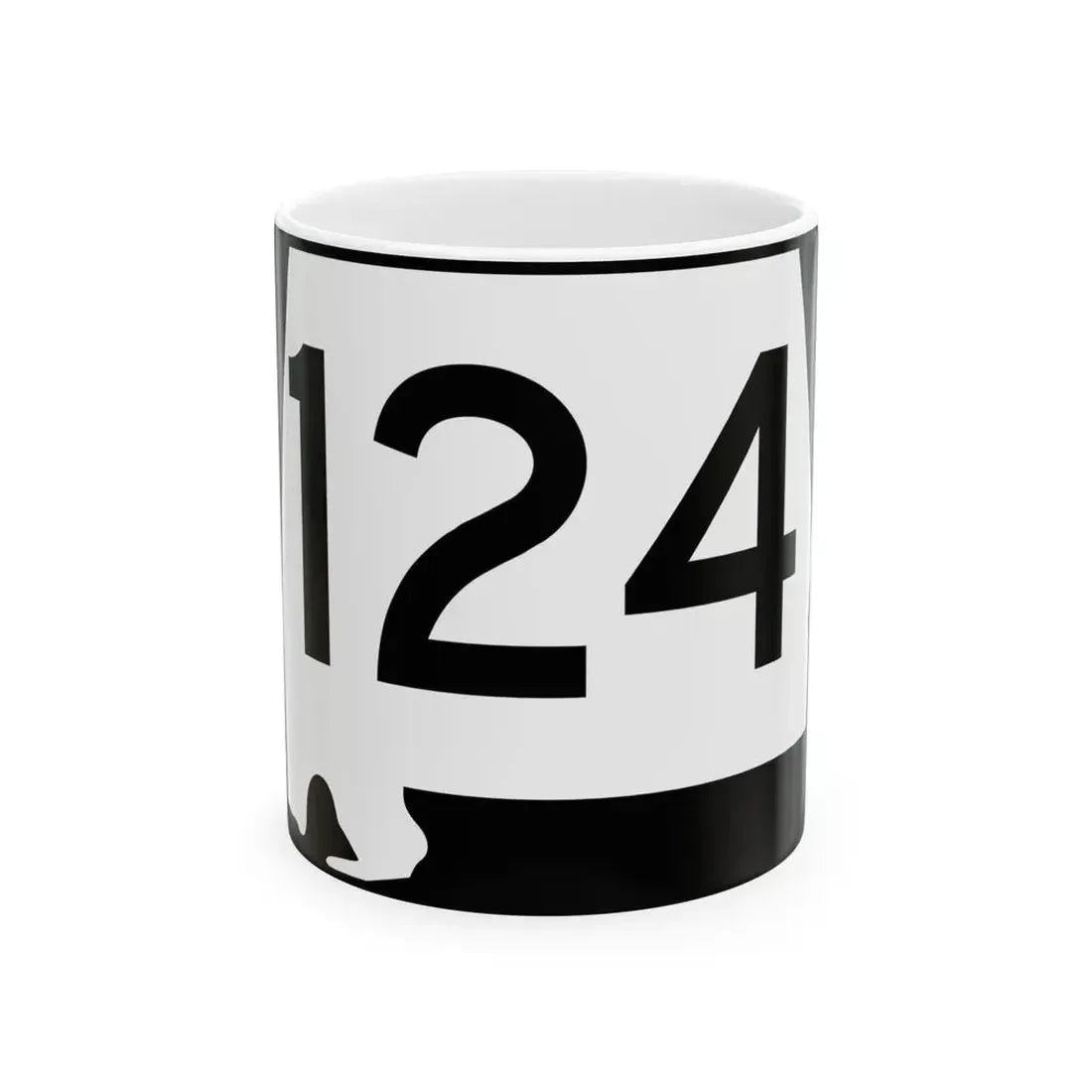 Alabama 124 (Alabama) (Road Sign) White Coffee Mug 11oz - Go Mug Yourself