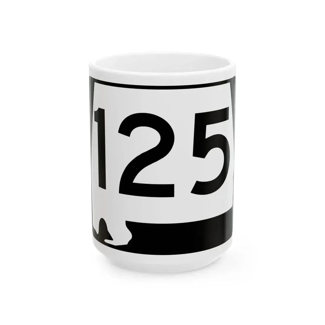 Alabama 125 (Alabama) (Road Sign) White Coffee Mug 15oz - Go Mug Yourself