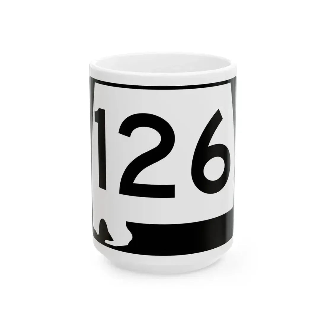 Alabama 126 (Alabama) (Road Sign) White Coffee Mug 15oz - Go Mug Yourself