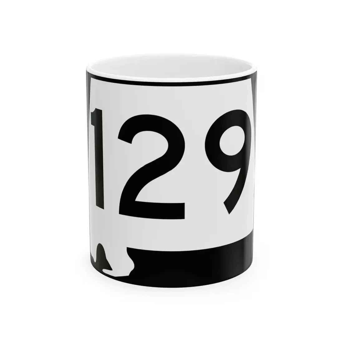 Alabama 129 (Alabama) (Road Sign) White Coffee Mug 11oz - Go Mug Yourself
