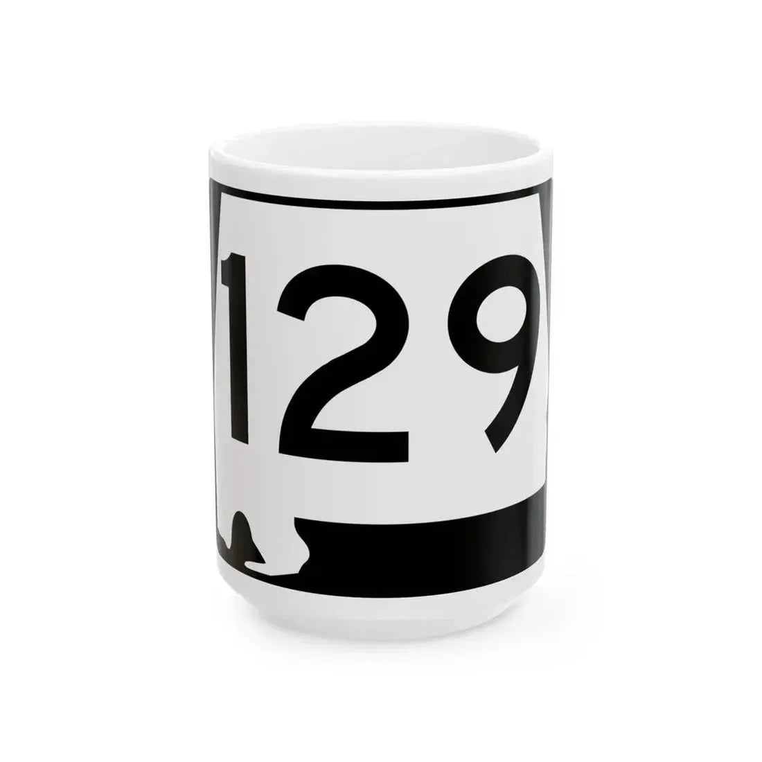 Alabama 129 (Alabama) (Road Sign) White Coffee Mug 15oz - Go Mug Yourself