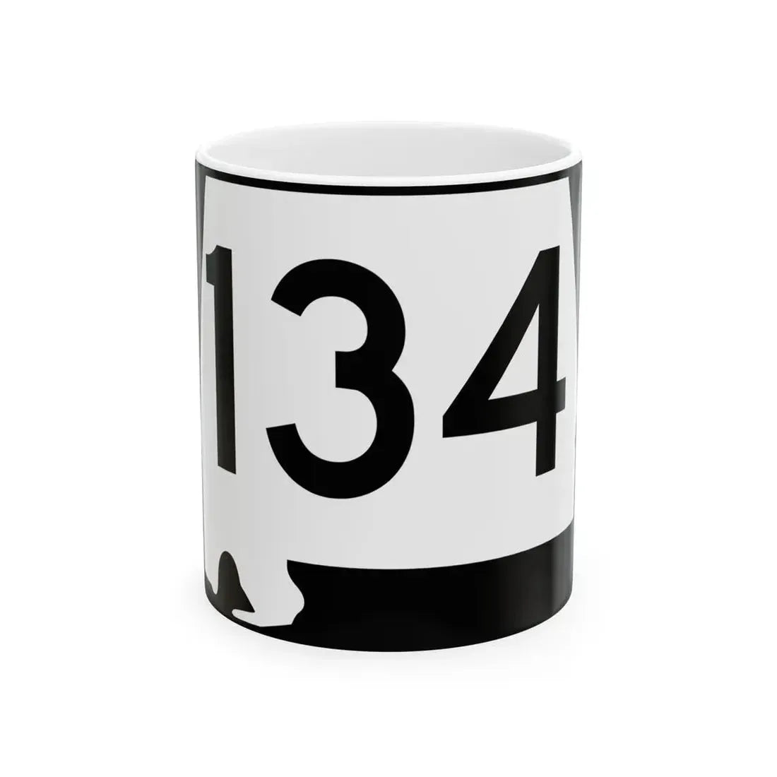 Alabama 134 (Alabama) (Road Sign) White Coffee Mug 11oz - Go Mug Yourself