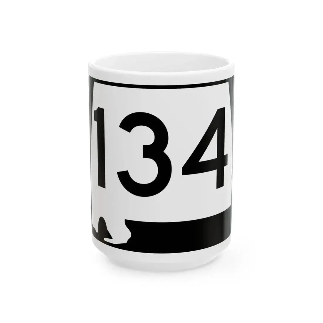 Alabama 134 (Alabama) (Road Sign) White Coffee Mug 15oz - Go Mug Yourself
