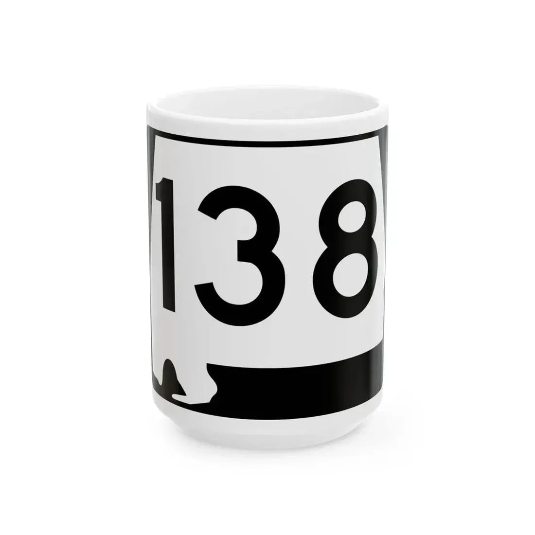 Alabama 138 (Alabama) (Road Sign) White Coffee Mug 15oz - Go Mug Yourself
