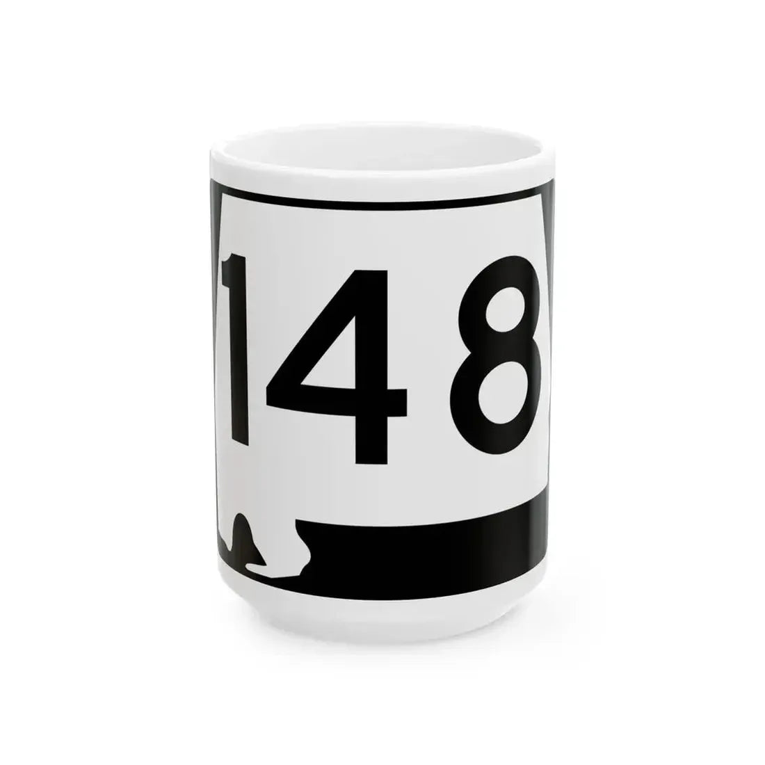 Alabama 148 (Alabama) (Road Sign) White Coffee Mug 15oz - Go Mug Yourself