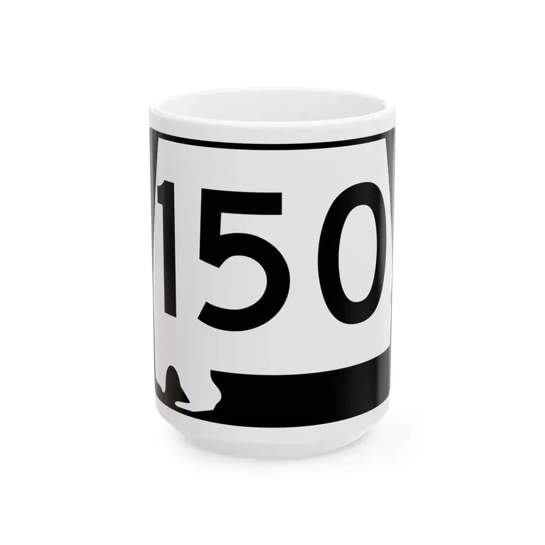 Alabama 150 (Alabama) (Road Sign) White Coffee Mug 15oz - Go Mug Yourself