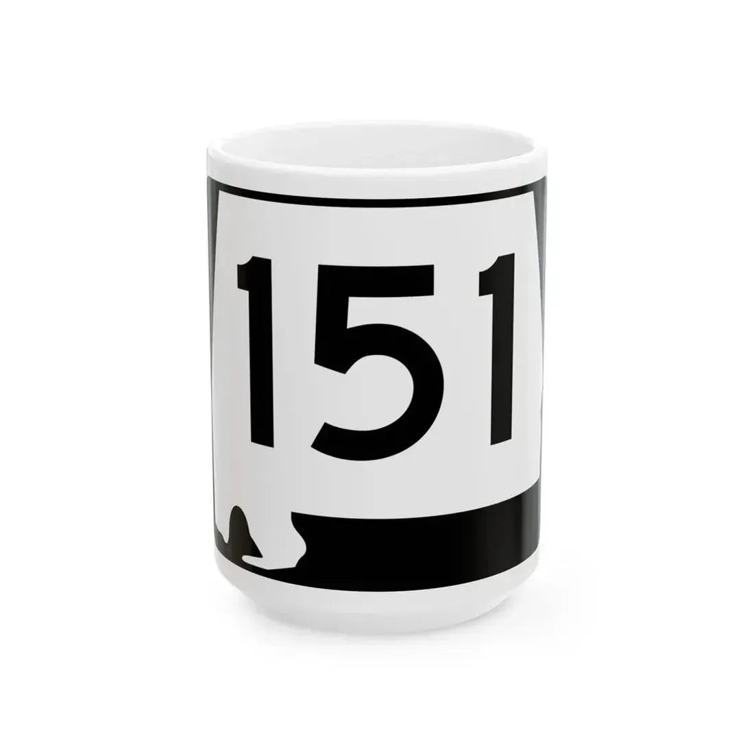 Alabama 151 (Alabama) (Road Sign) White Coffee Mug 15oz - Go Mug Yourself
