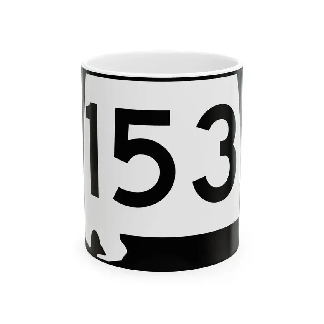 Alabama 153 (Alabama) (Road Sign) White Coffee Mug 11oz - Go Mug Yourself