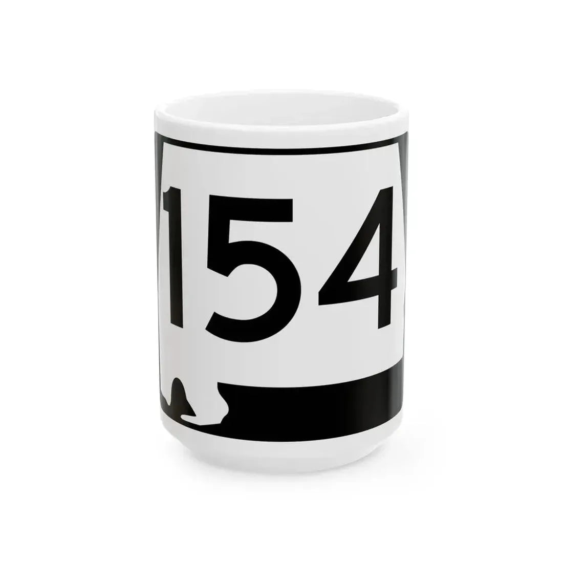 Alabama 154 (Alabama) (Road Sign) White Coffee Mug 15oz - Go Mug Yourself