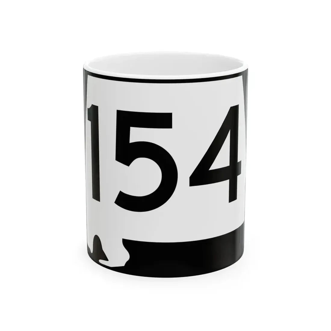 Alabama 154 (Alabama) (Road Sign) White Coffee Mug - Go Mug Yourself