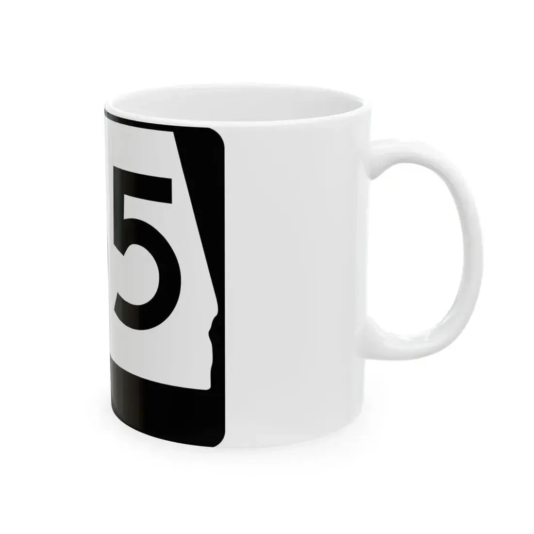 Alabama 155 (Alabama) (Road Sign) White Coffee Mug - Go Mug Yourself