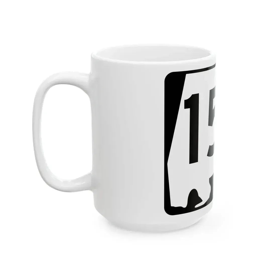Alabama 155 (Alabama) (Road Sign) White Coffee Mug - Go Mug Yourself