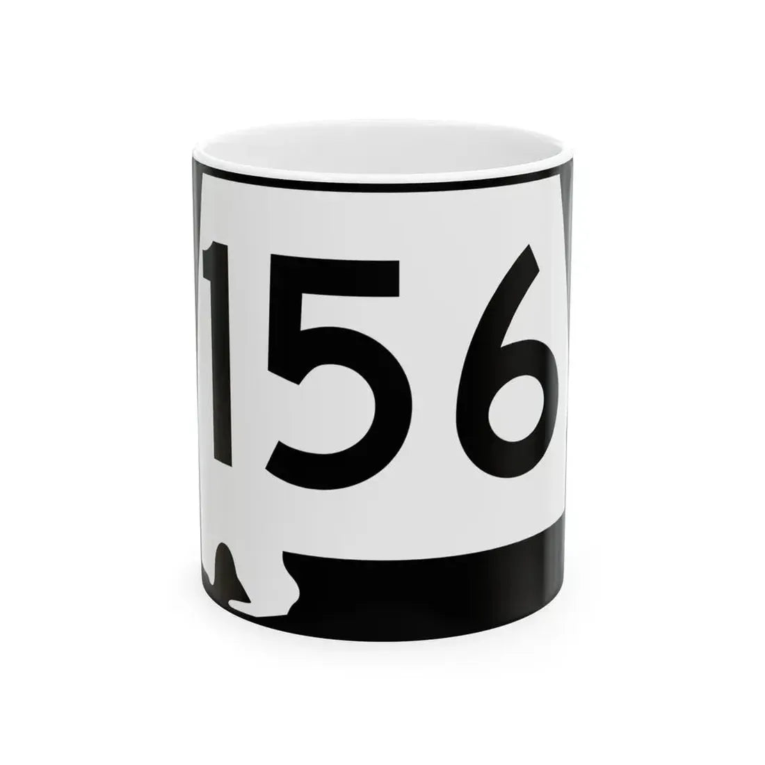 Alabama 156 (Alabama) (Road Sign) White Coffee Mug 11oz - Go Mug Yourself