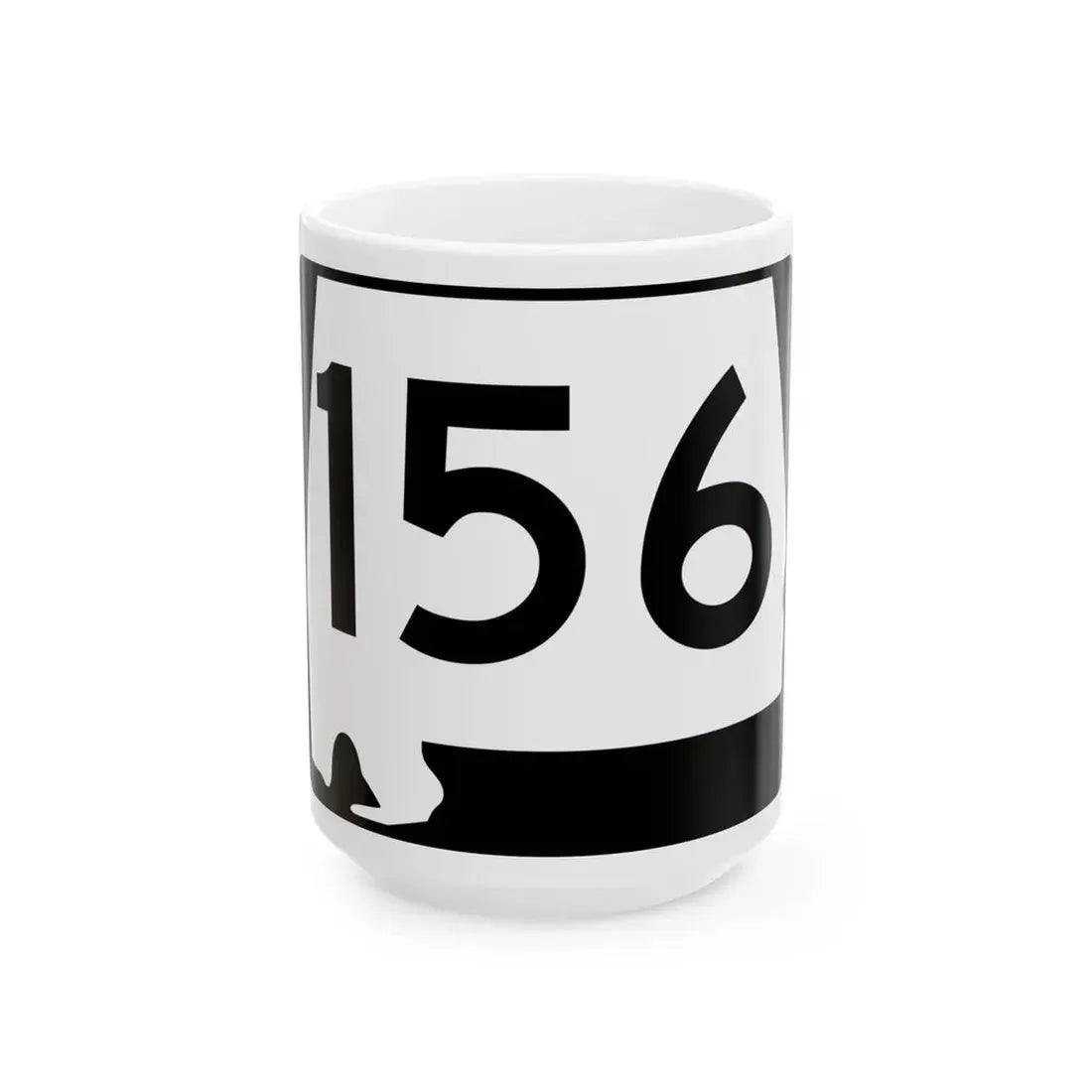 Alabama 156 (Alabama) (Road Sign) White Coffee Mug 15oz - Go Mug Yourself