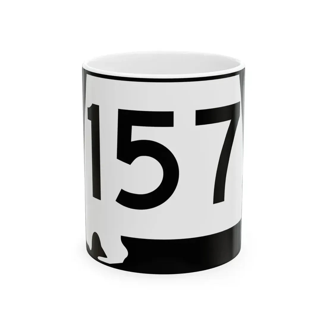 Alabama 157 (Alabama) (Road Sign) White Coffee Mug 11oz - Go Mug Yourself