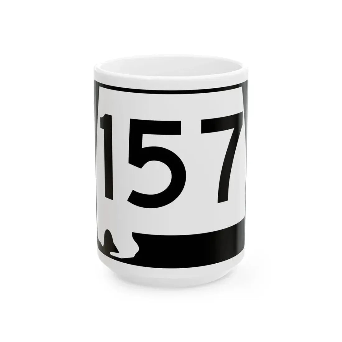 Alabama 157 (Alabama) (Road Sign) White Coffee Mug 15oz - Go Mug Yourself