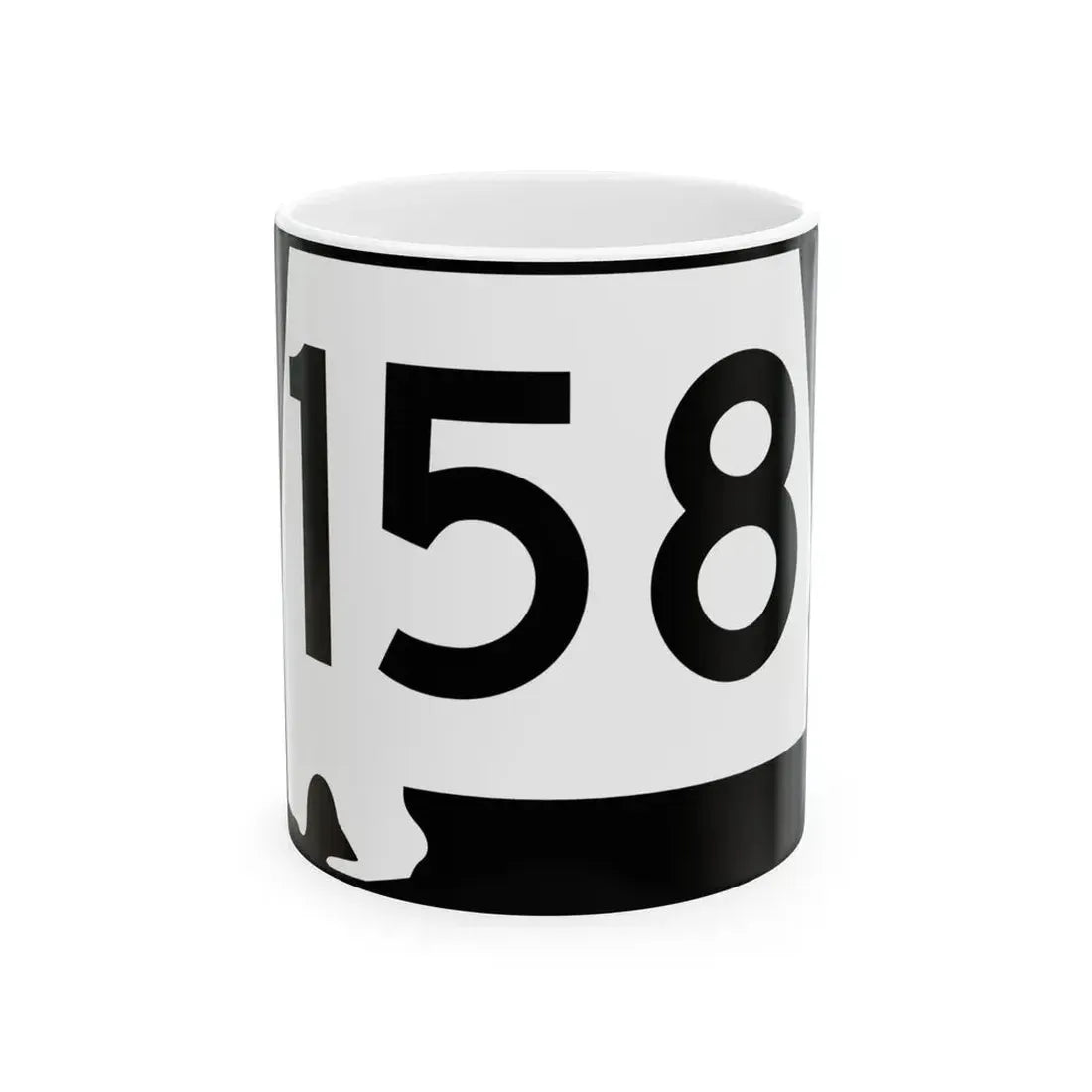 Alabama 158 (Alabama) (Road Sign) White Coffee Mug 11oz - Go Mug Yourself