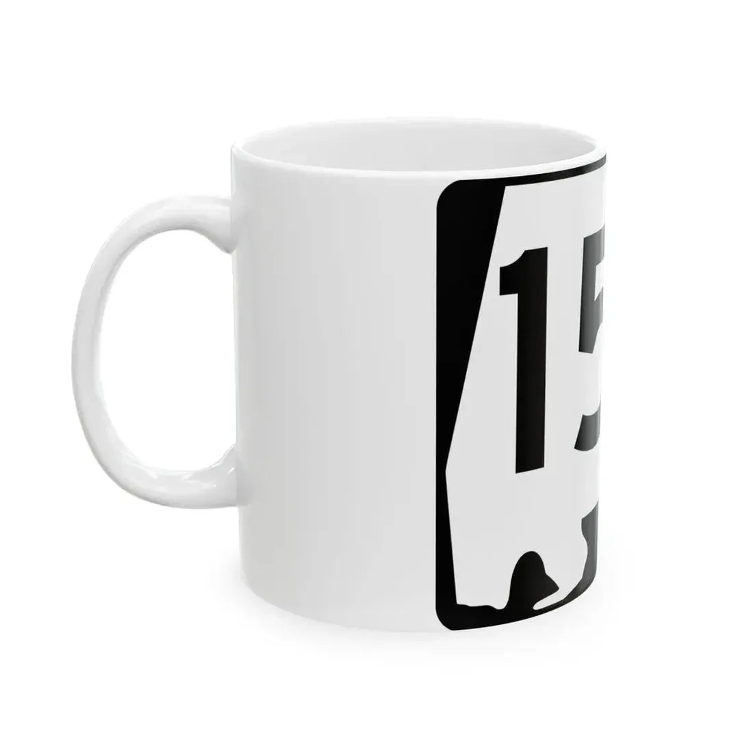 Alabama 158 (Alabama) (Road Sign) White Coffee Mug - Go Mug Yourself