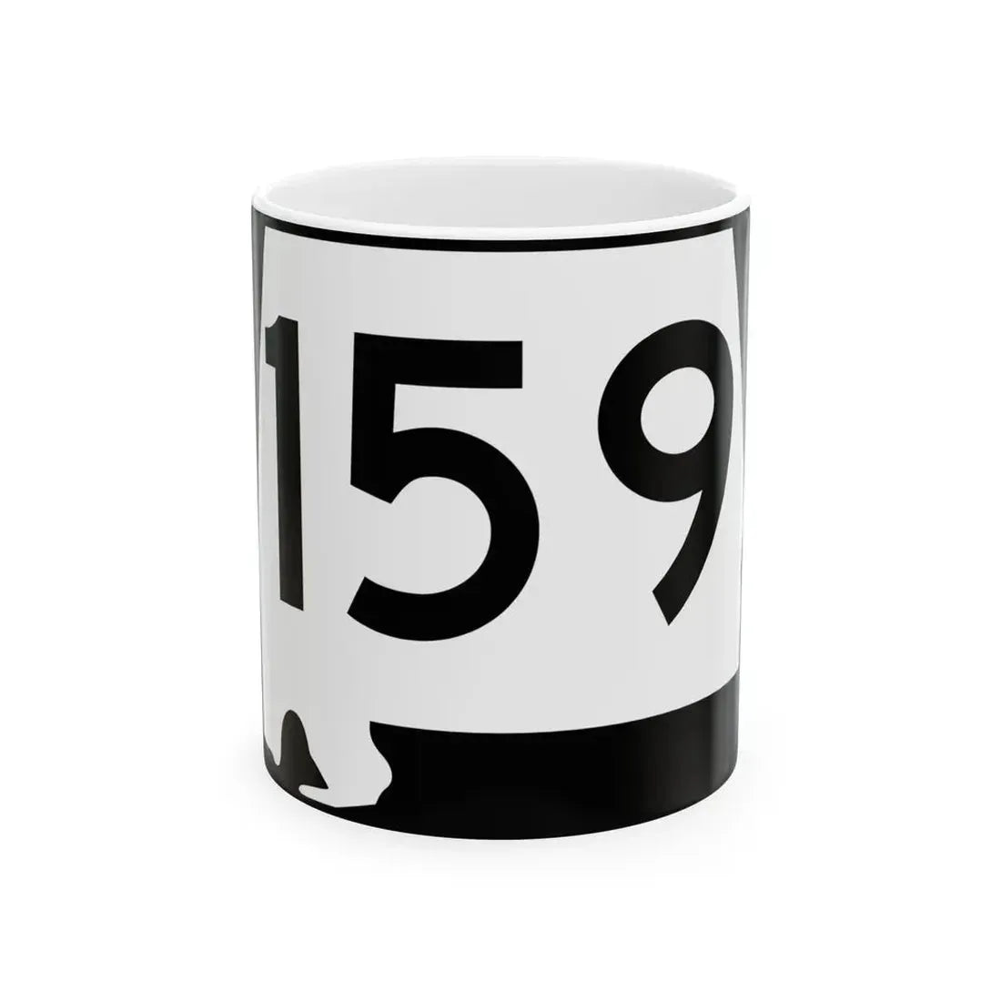 Alabama 159 (Alabama) (Road Sign) White Coffee Mug 11oz - Go Mug Yourself