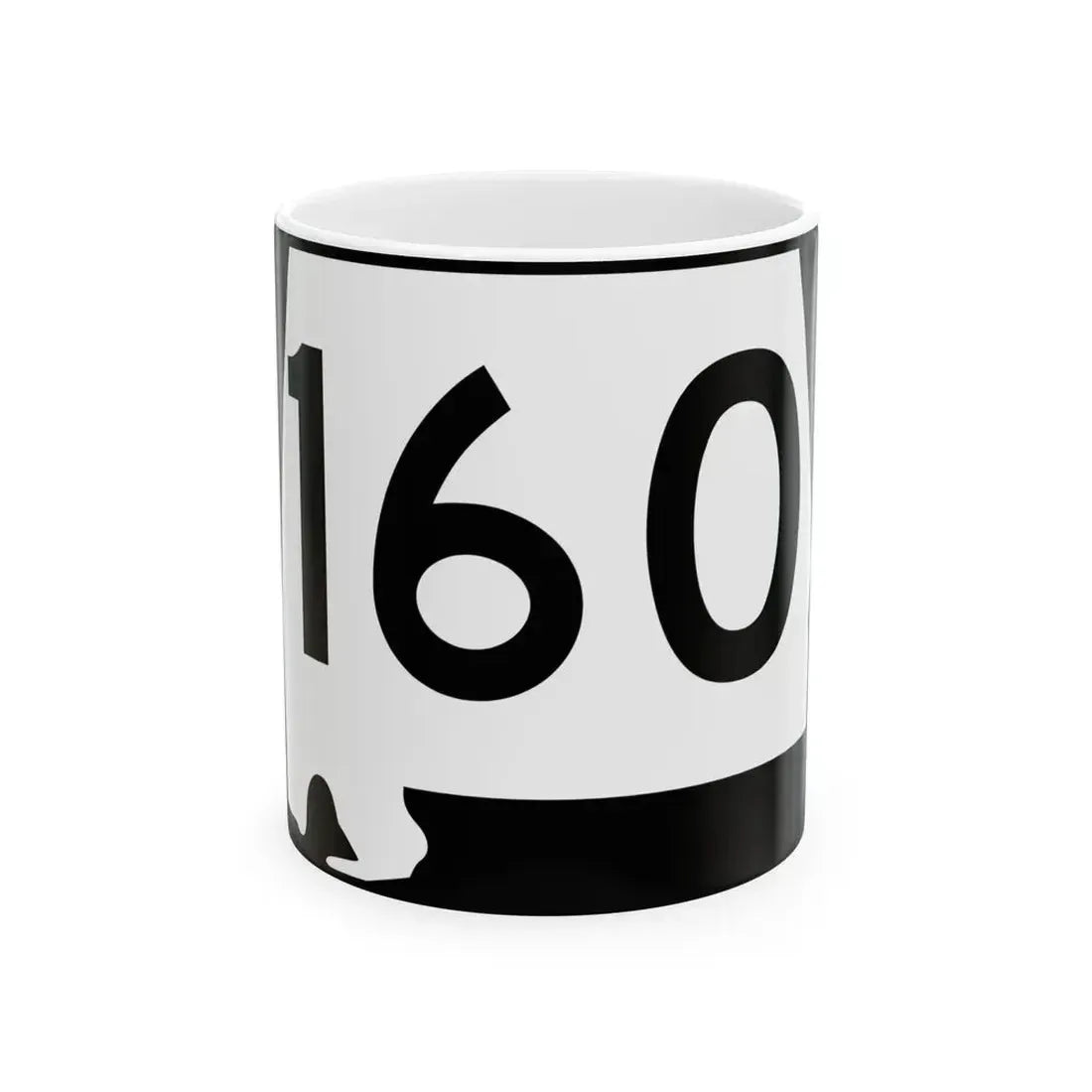 Alabama 160 (Alabama) (Road Sign) White Coffee Mug 11oz - Go Mug Yourself