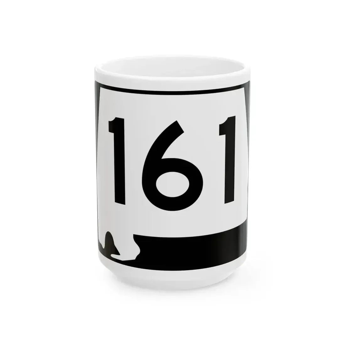 Alabama 161 (Alabama) (Road Sign) White Coffee Mug 15oz - Go Mug Yourself