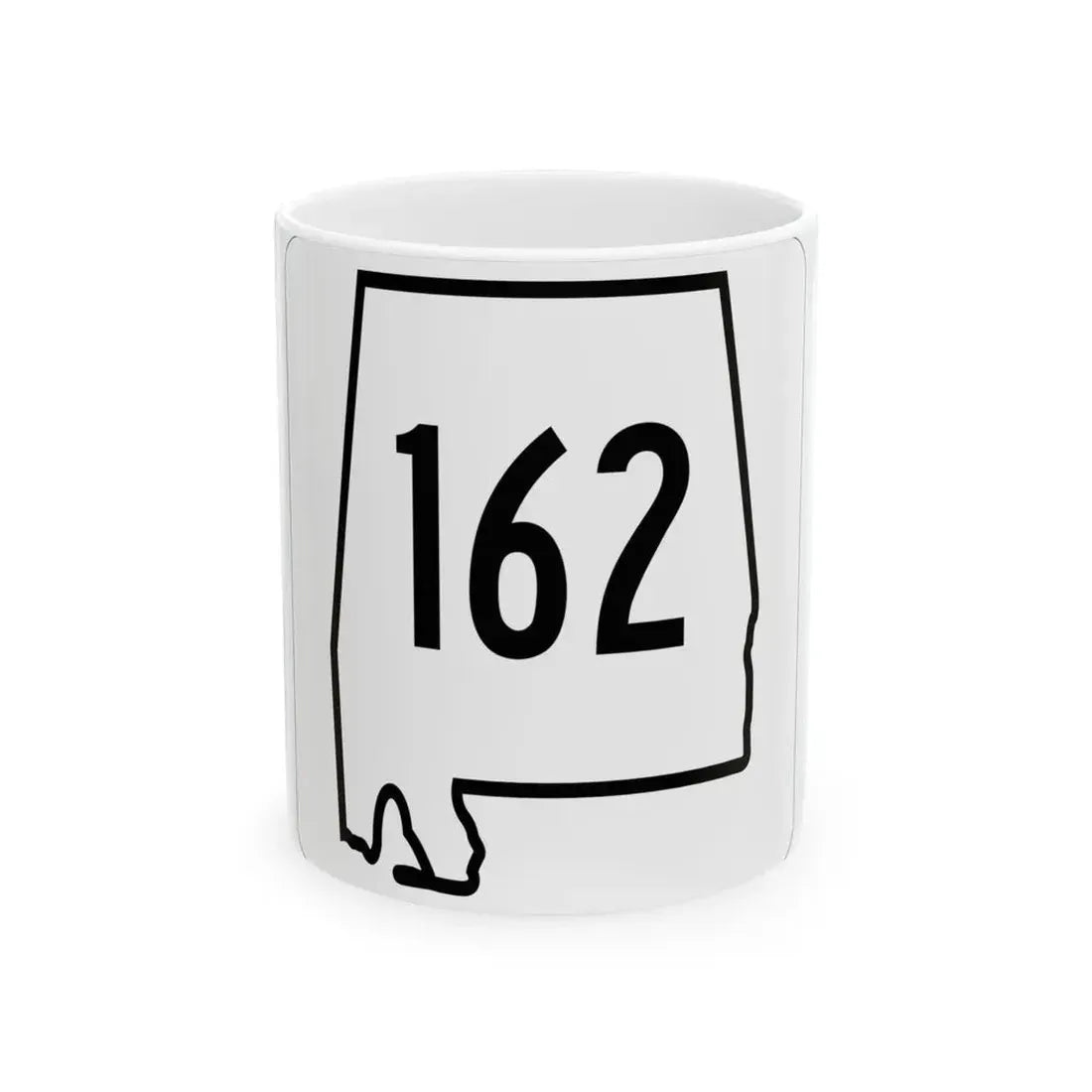 Alabama 162 1960 (Alabama) (Road Sign) White Coffee Mug 11oz - Go Mug Yourself