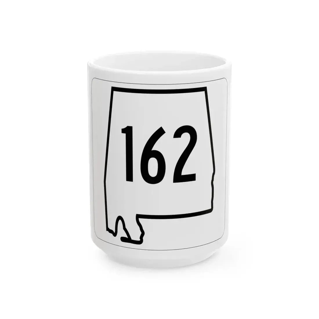 Alabama 162 1960 (Alabama) (Road Sign) White Coffee Mug 15oz - Go Mug Yourself