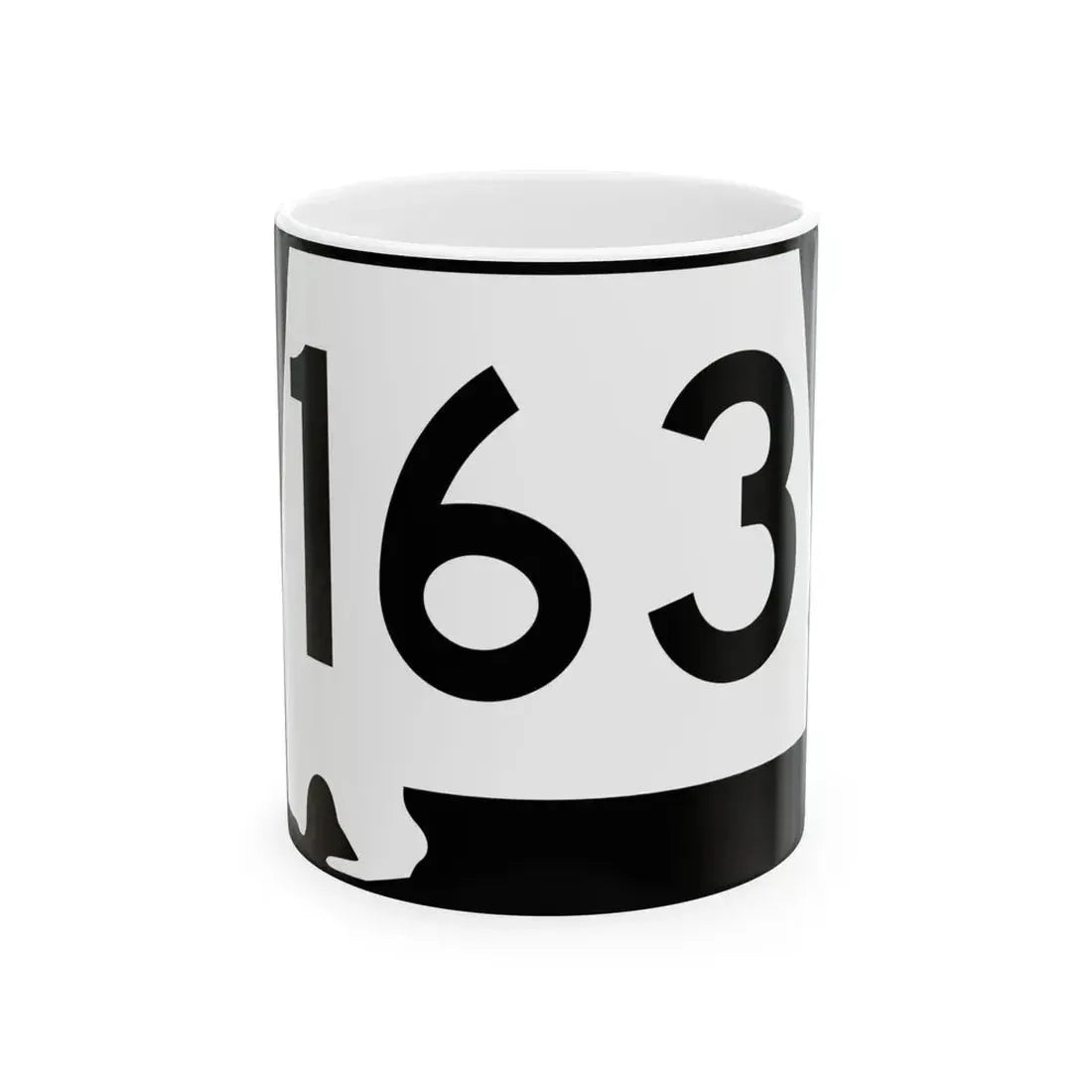 Alabama 163 (Alabama) (Road Sign) White Coffee Mug 11oz - Go Mug Yourself