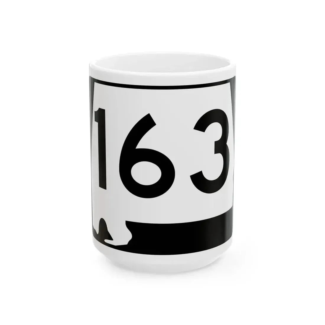 Alabama 163 (Alabama) (Road Sign) White Coffee Mug 15oz - Go Mug Yourself