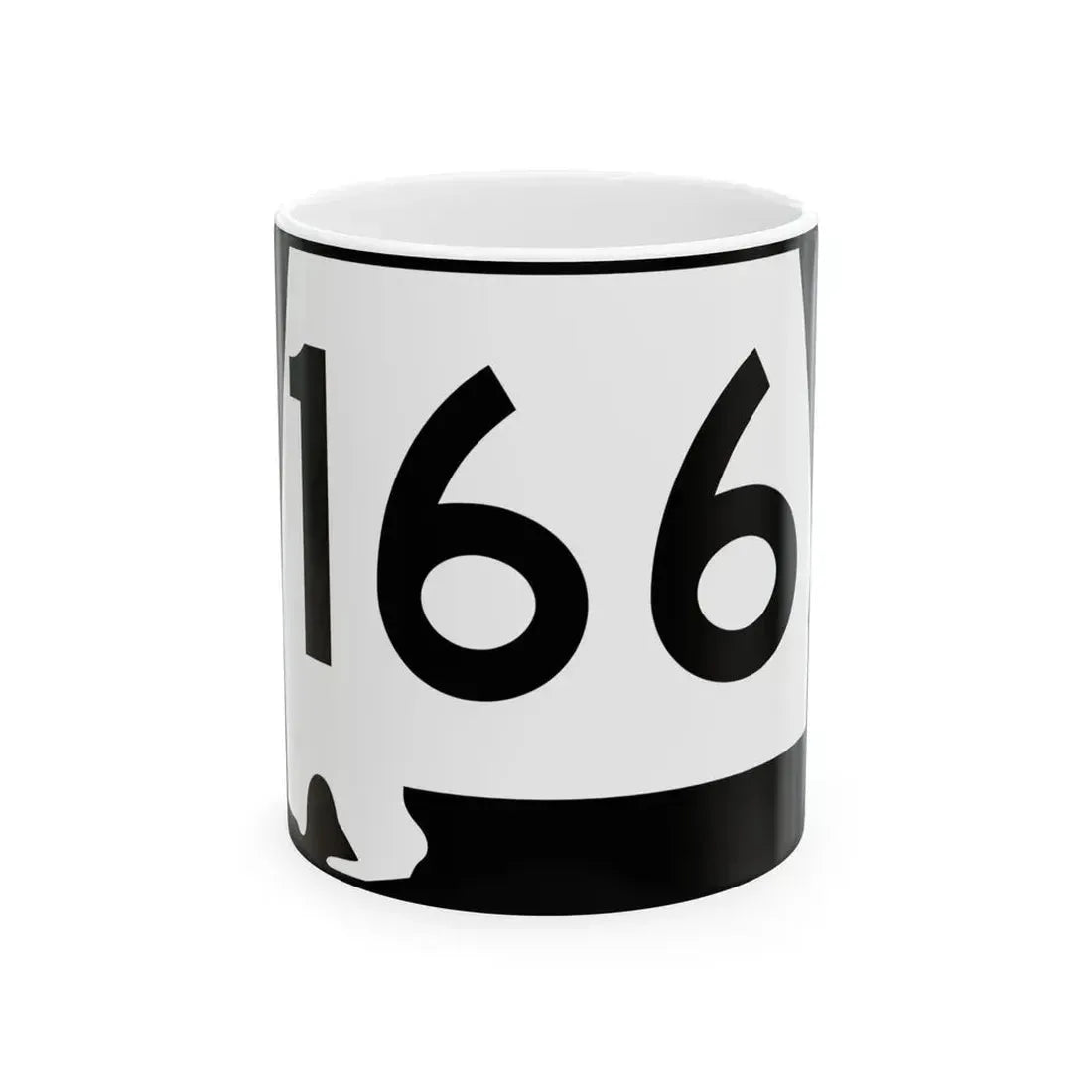 Alabama 166 (Alabama) (Road Sign) White Coffee Mug 11oz - Go Mug Yourself